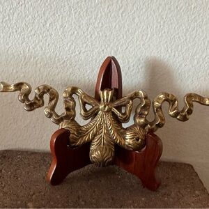 Brass Bow Swag Wall Decor- Vintage